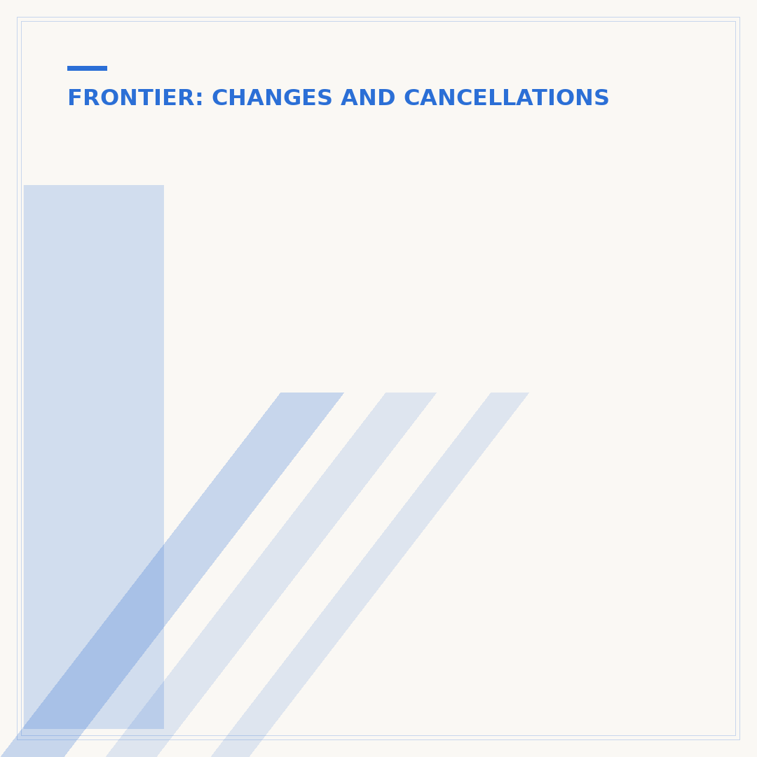If I Cancel My Frontier Flight, Do I Get Credit?