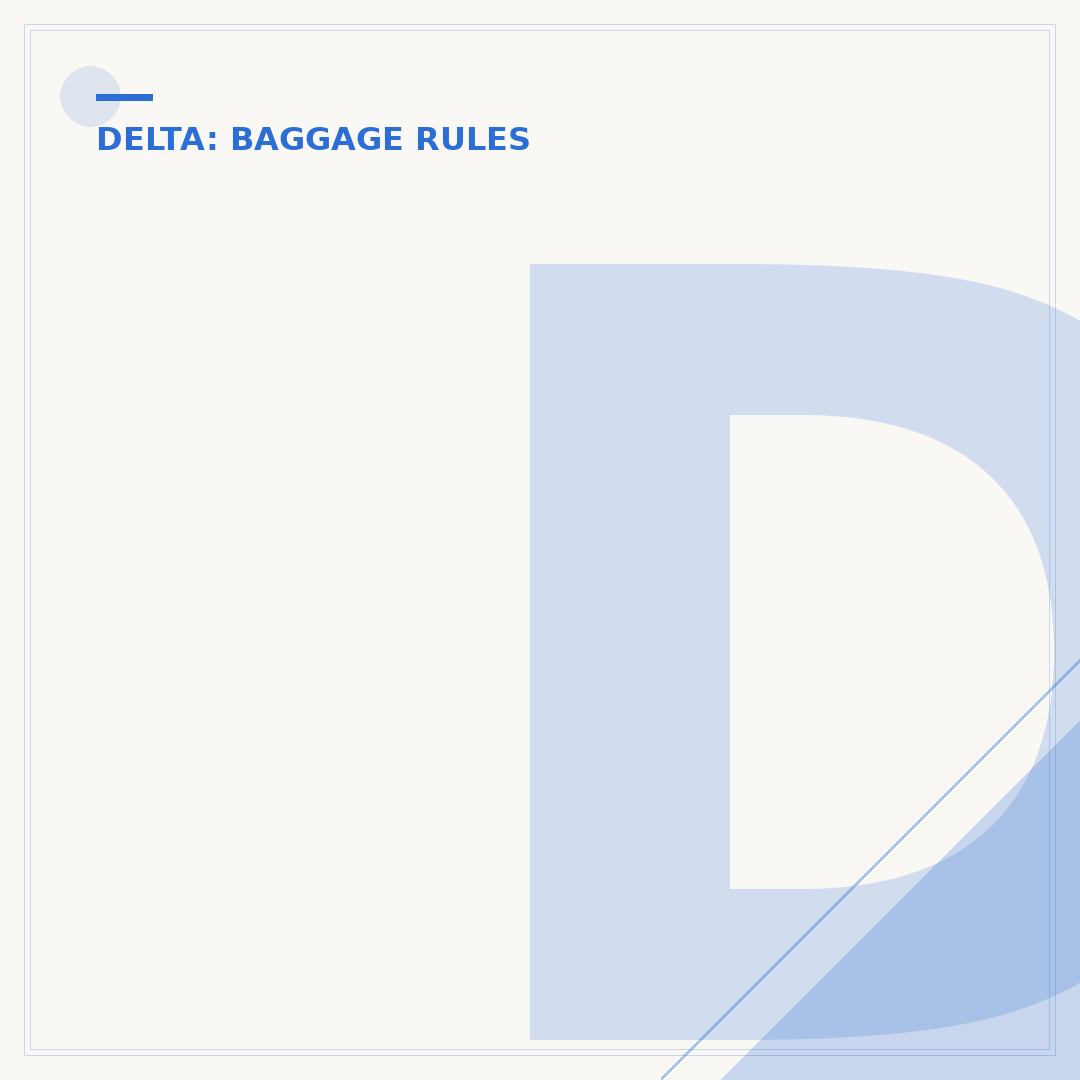 Does Every Delta Flight Come with a Carry-On?