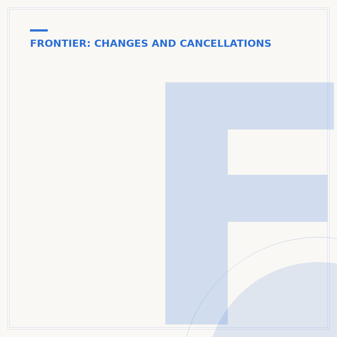 Frontier Flight Change Costs: What You Need to Know
