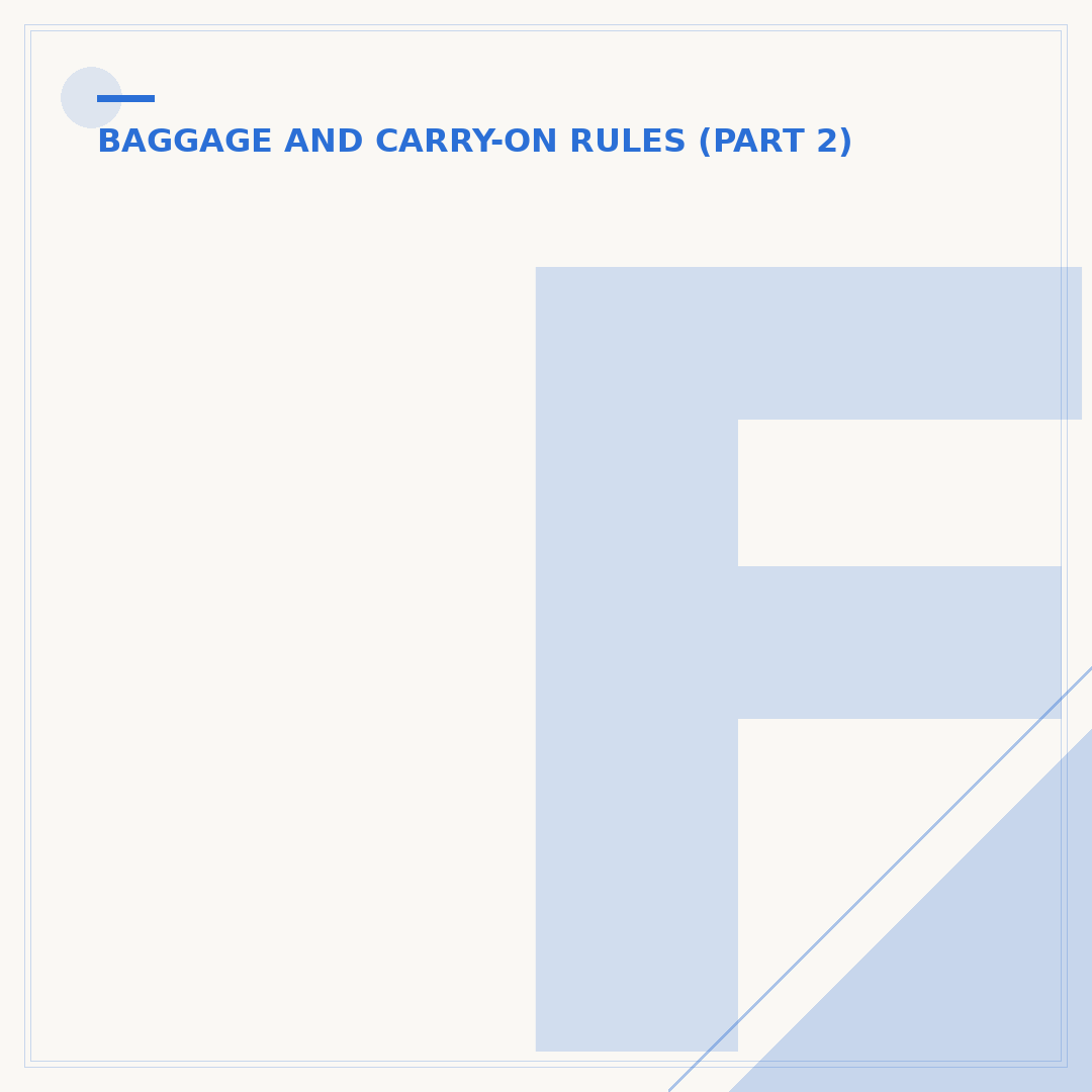 Flight Hand Baggage Size: Know Carry-On Rules