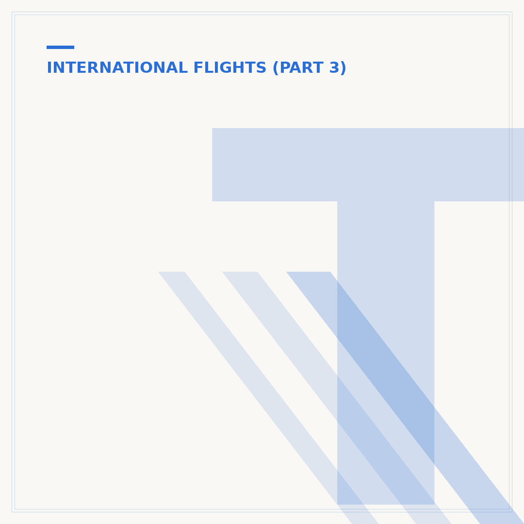 Things to Do on an International Flight