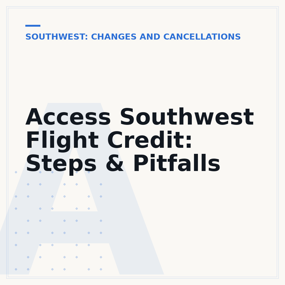Access Southwest Flight Credit: Steps & Pitfalls