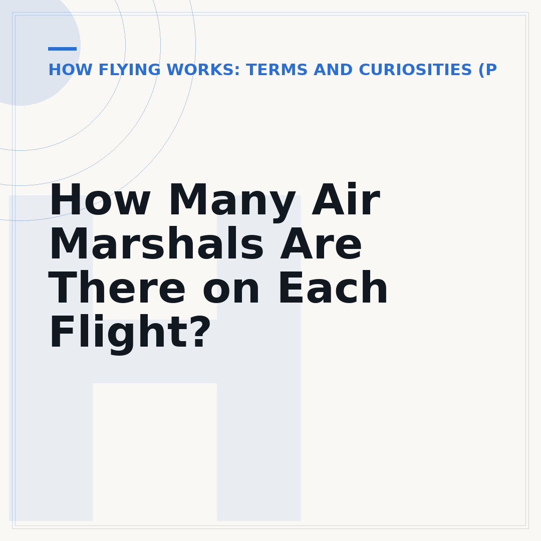 How Many Air Marshals Are There on Each Flight?