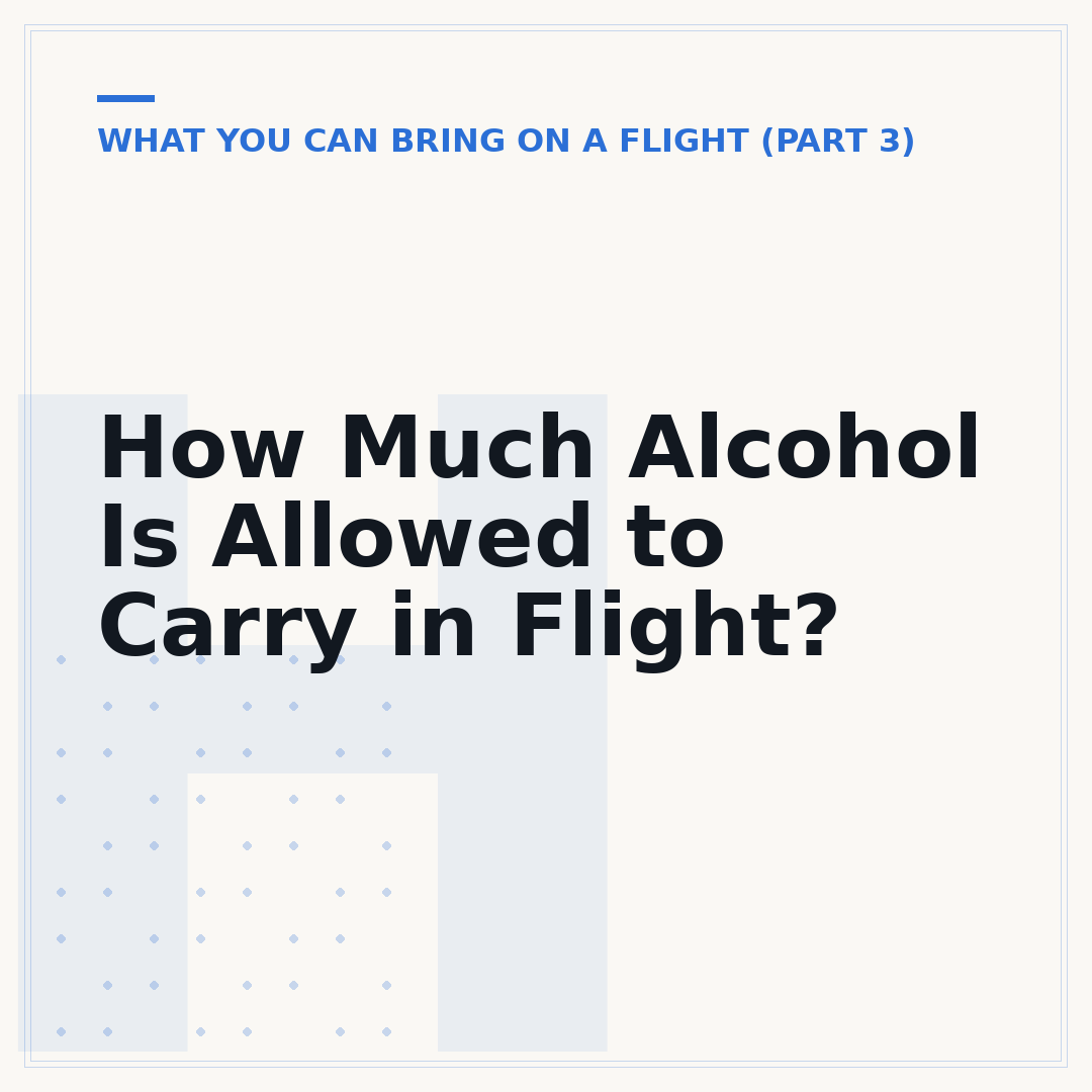 How Much Alcohol Is Allowed to Carry in Flight?