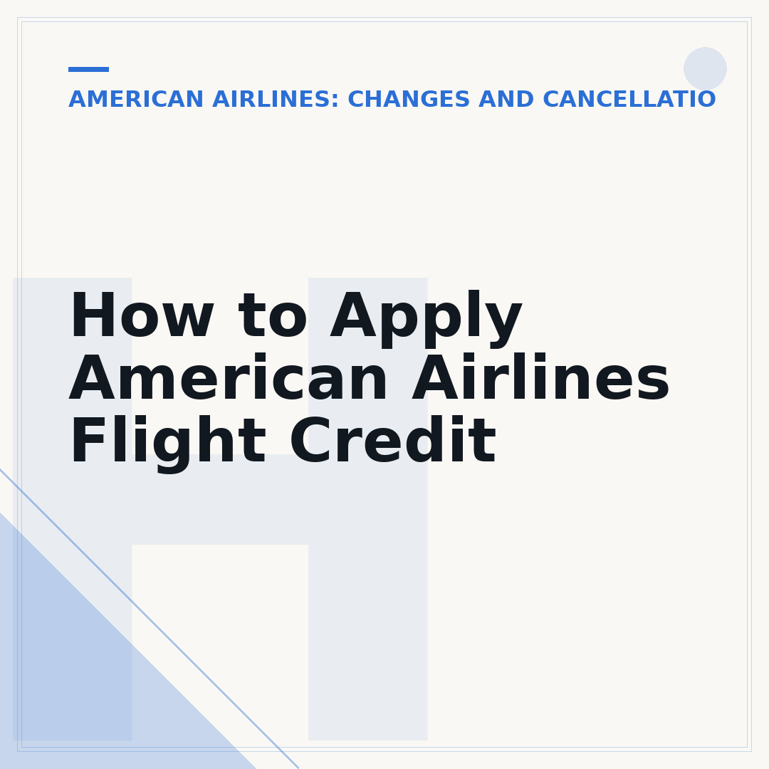How to Apply American Airlines Flight Credit