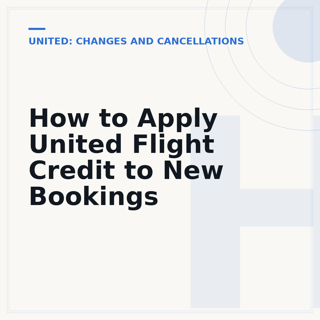 How to Apply United Flight Credit to New Bookings