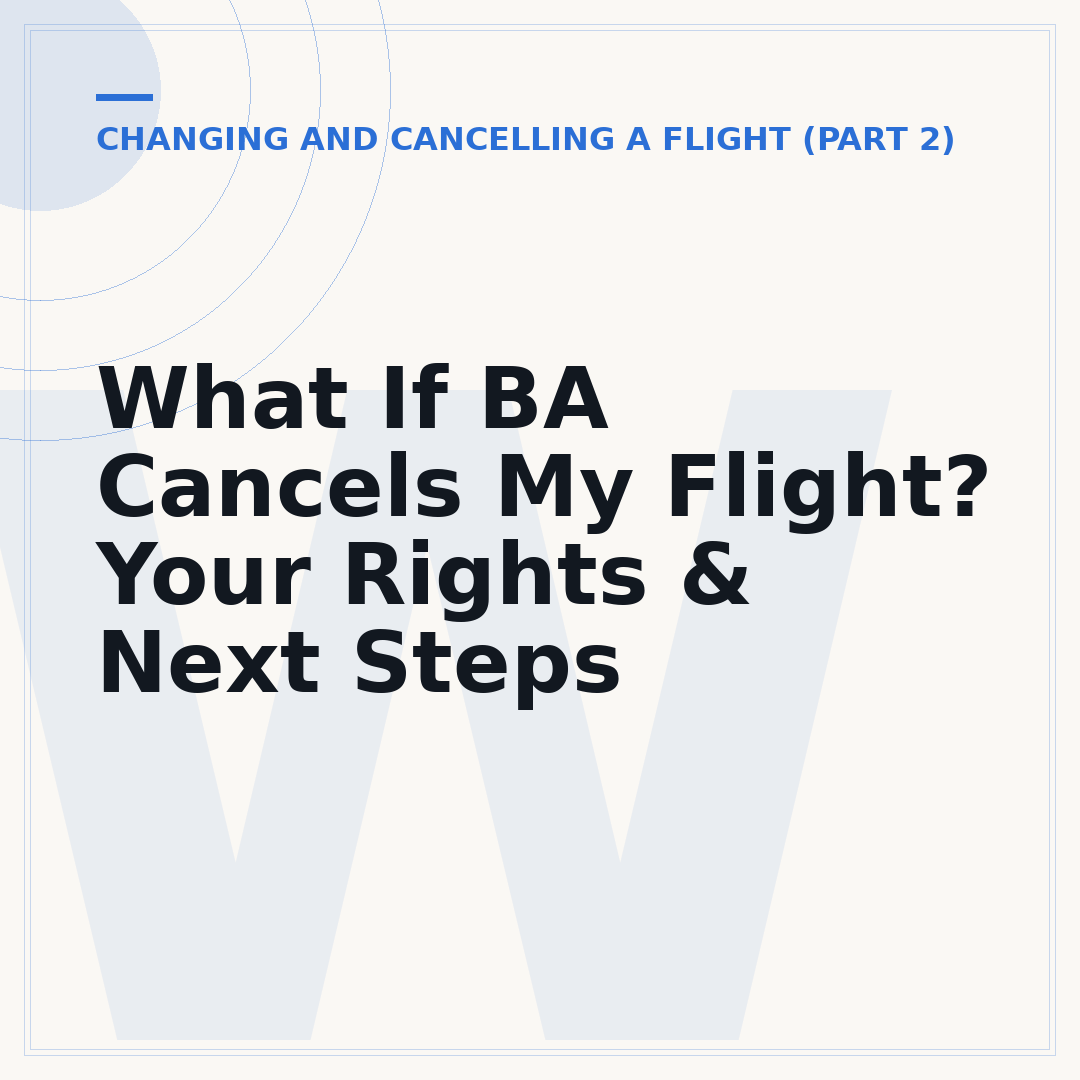 What If BA Cancels My Flight? Your Rights & Next Steps