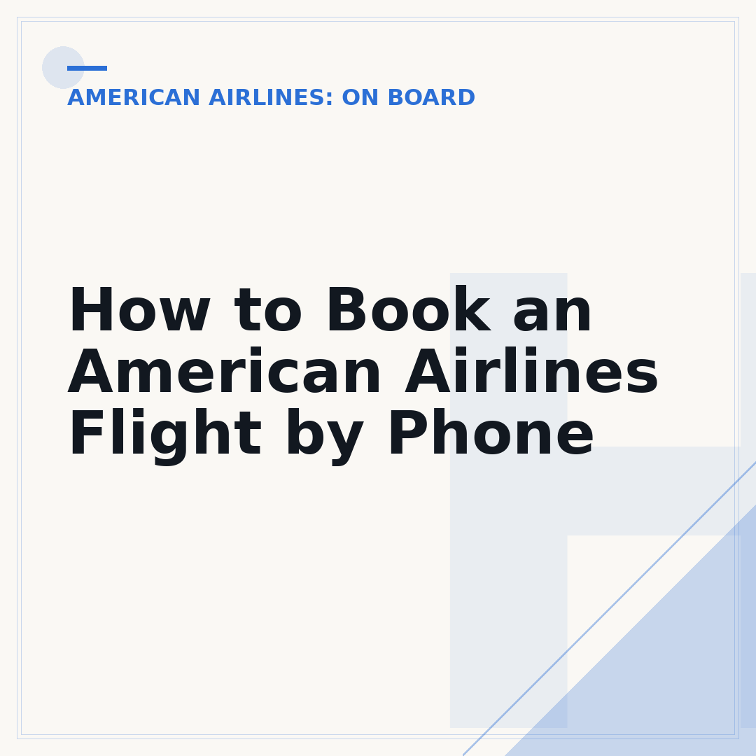How to Book an American Airlines Flight by Phone