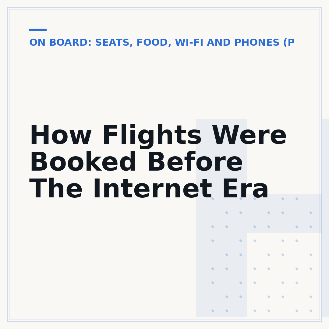 How Flights Were Booked Before The Internet Era