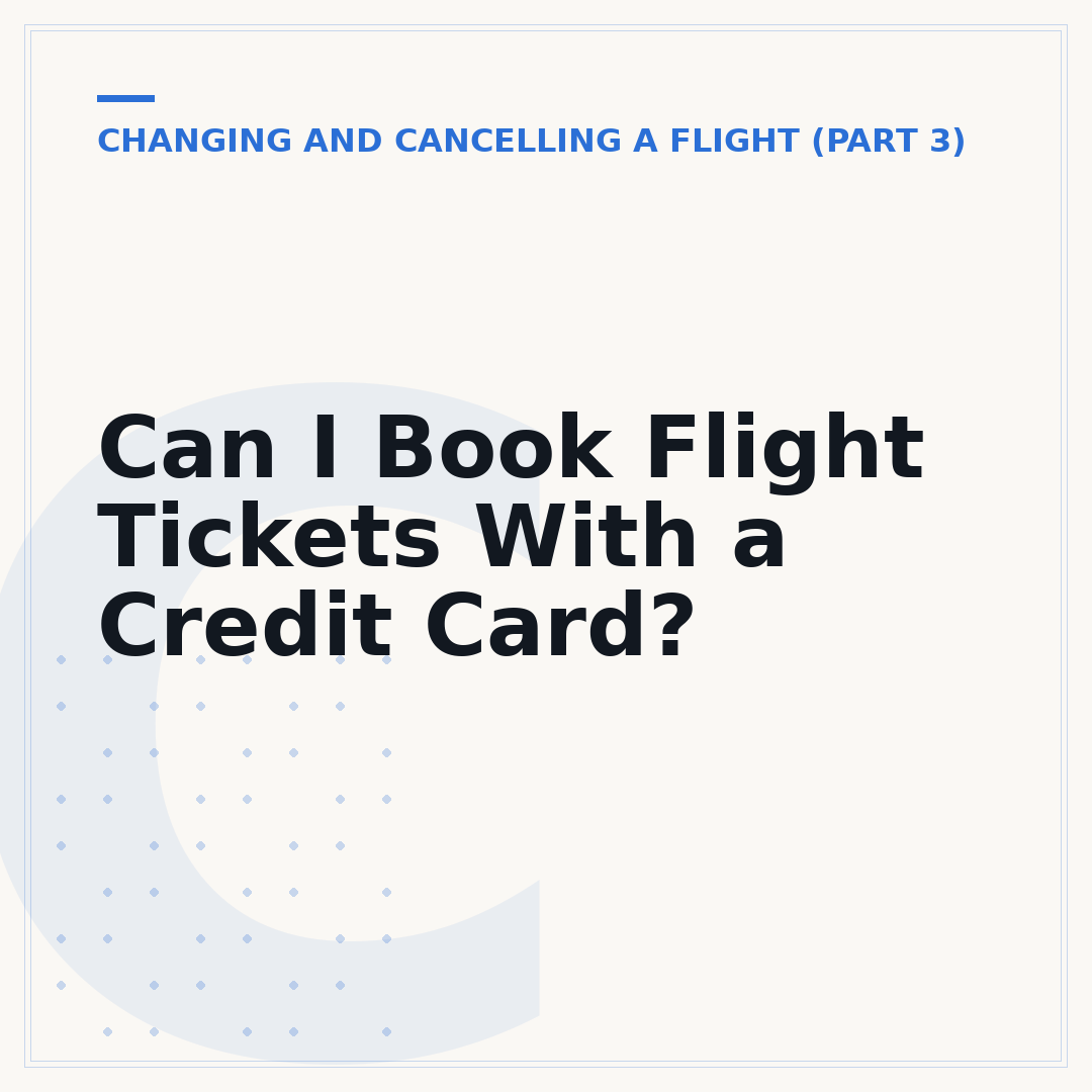 Can I Book Flight Tickets With a Credit Card?