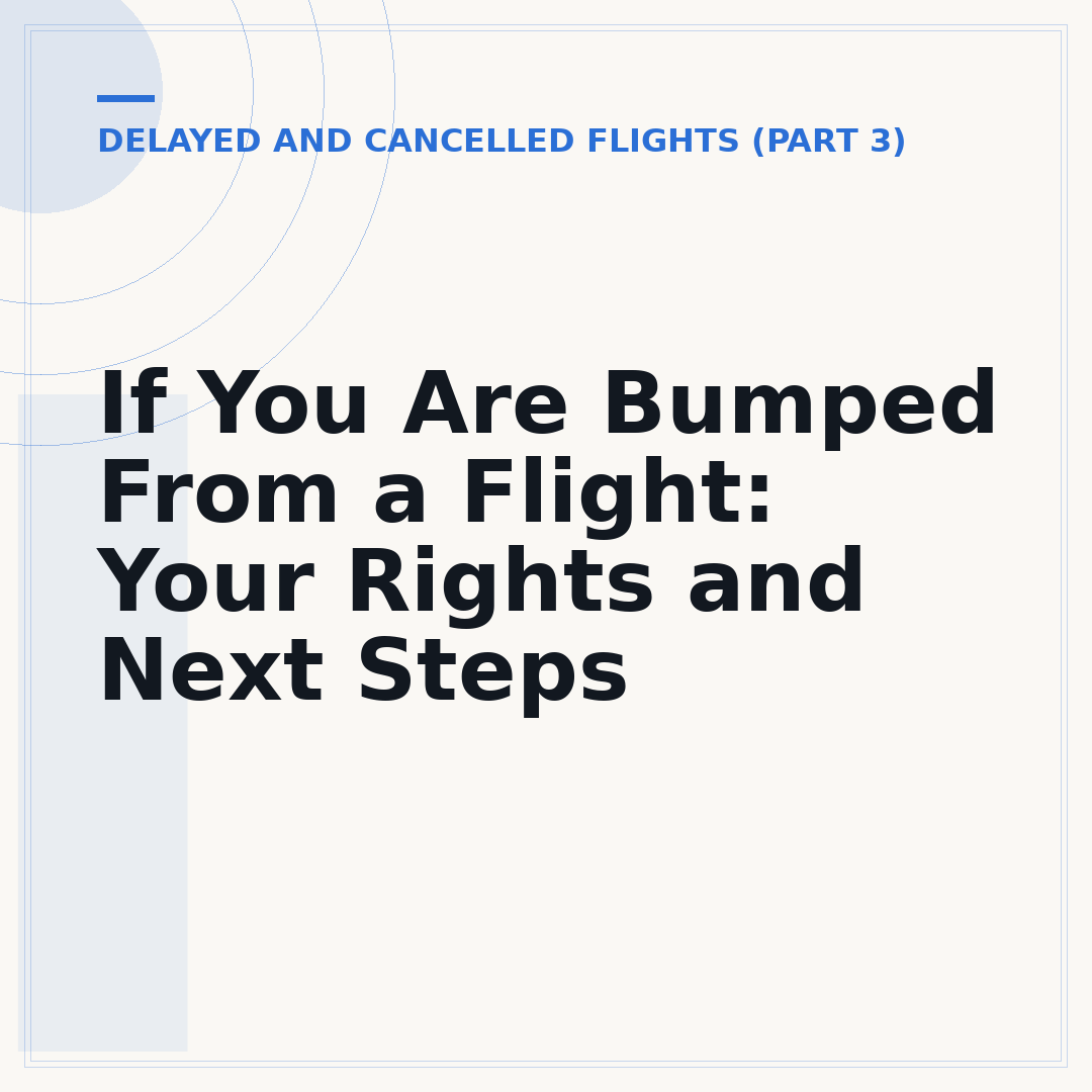 If You Are Bumped From a Flight: Your Rights and Next Steps