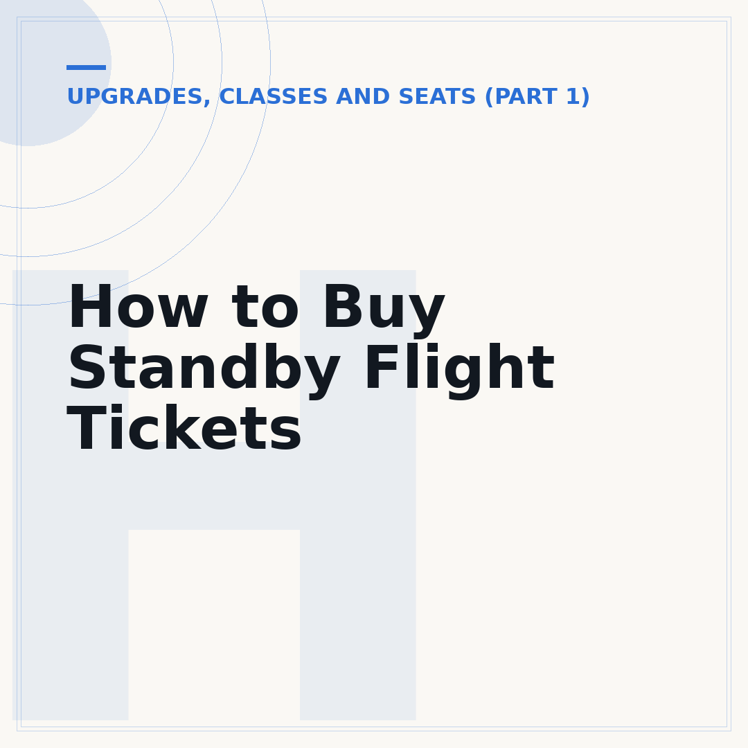 How to Buy Standby Flight Tickets