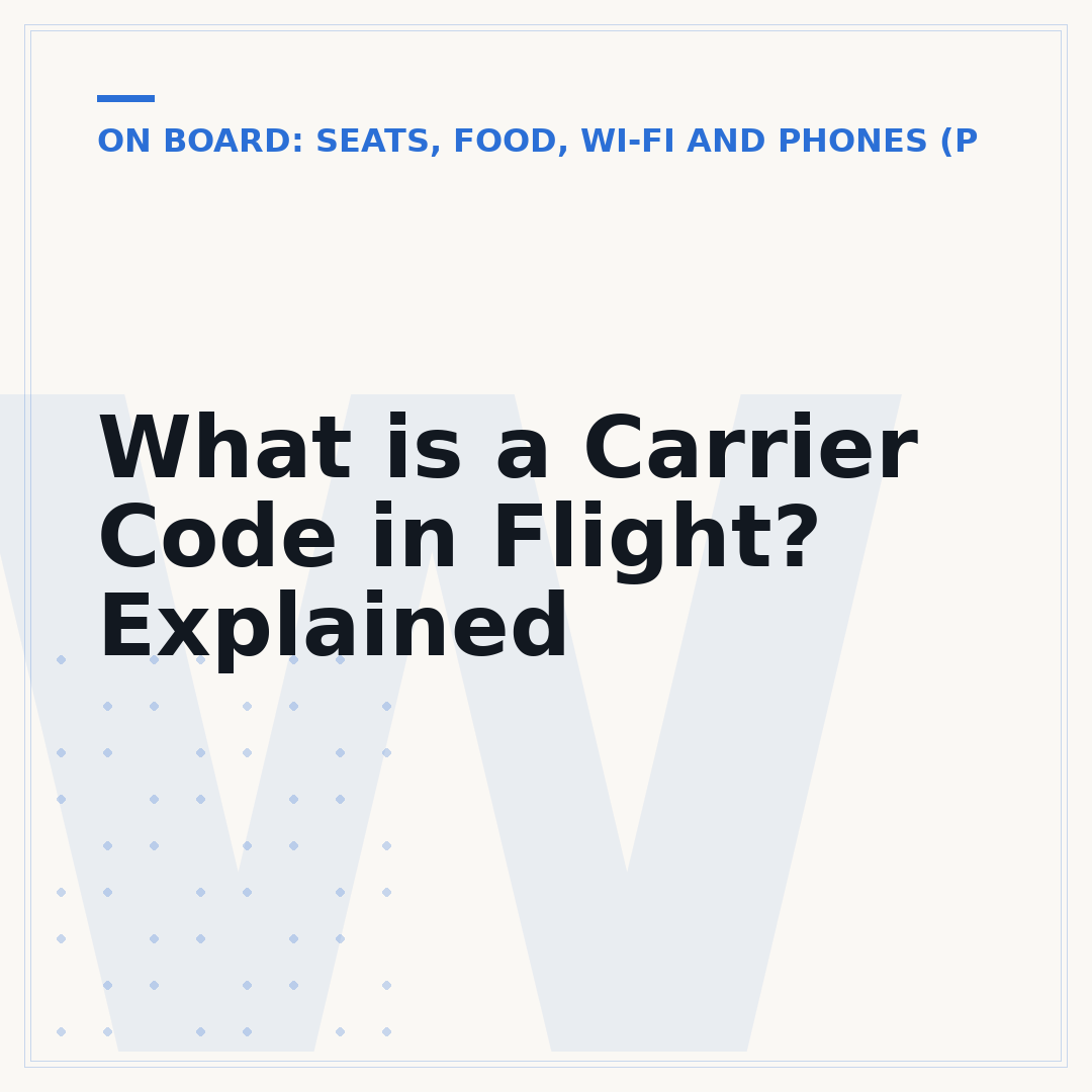 What is a Carrier Code in Flight? Explained