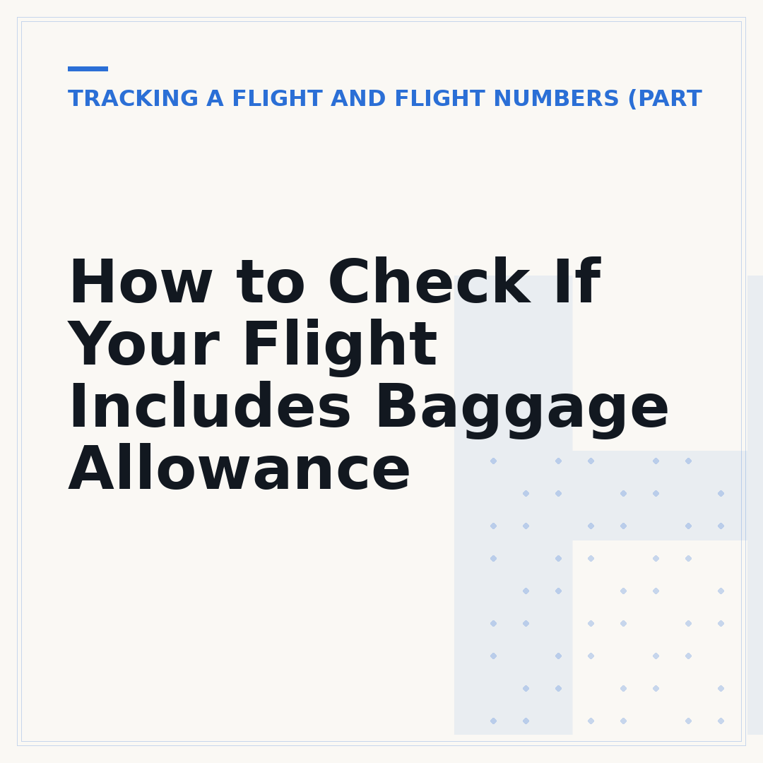 How to Check If Your Flight Includes Baggage Allowance