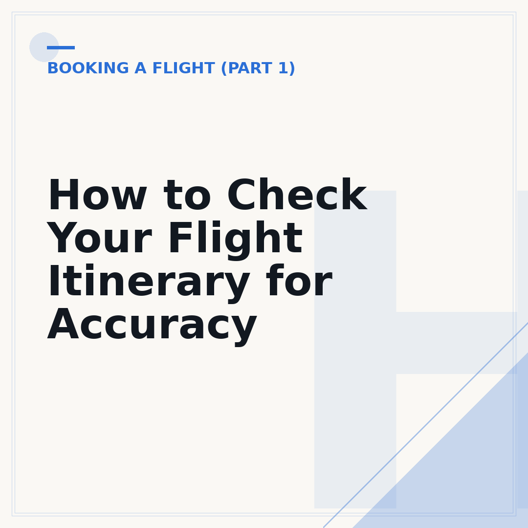 How to Check Your Flight Itinerary for Accuracy