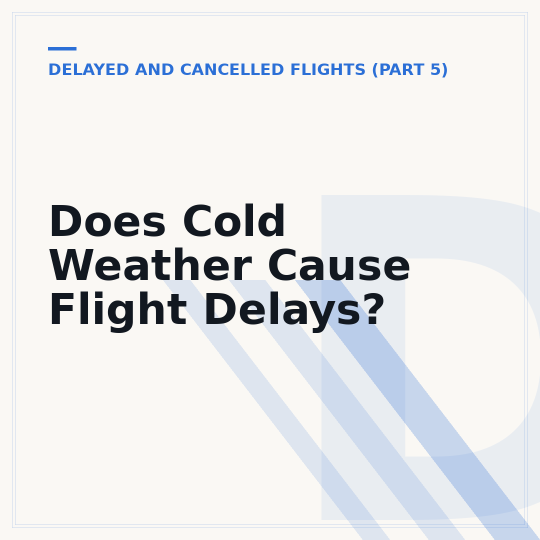 Does Cold Weather Cause Flight Delays?