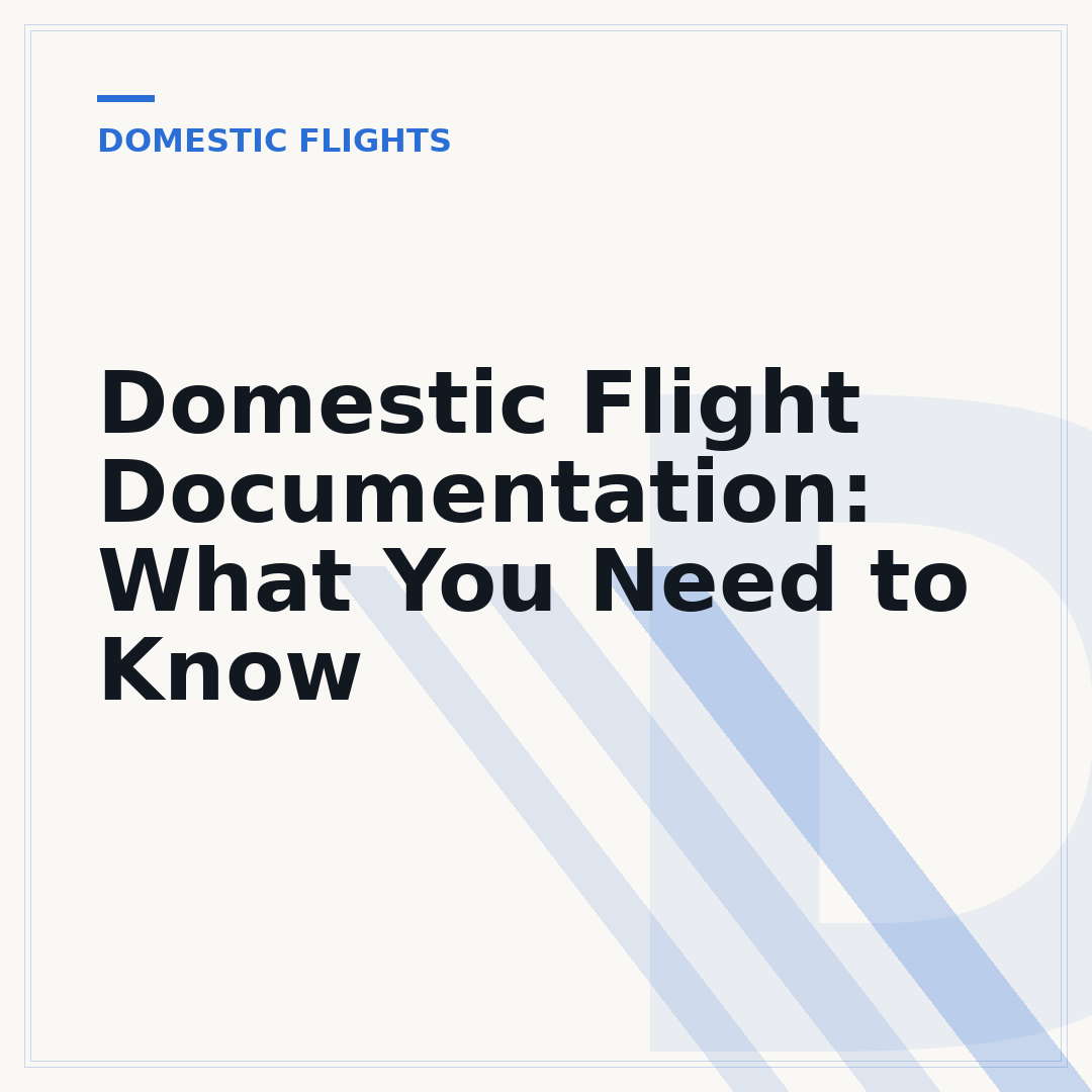 Domestic Flight Documentation: What You Need to Know
