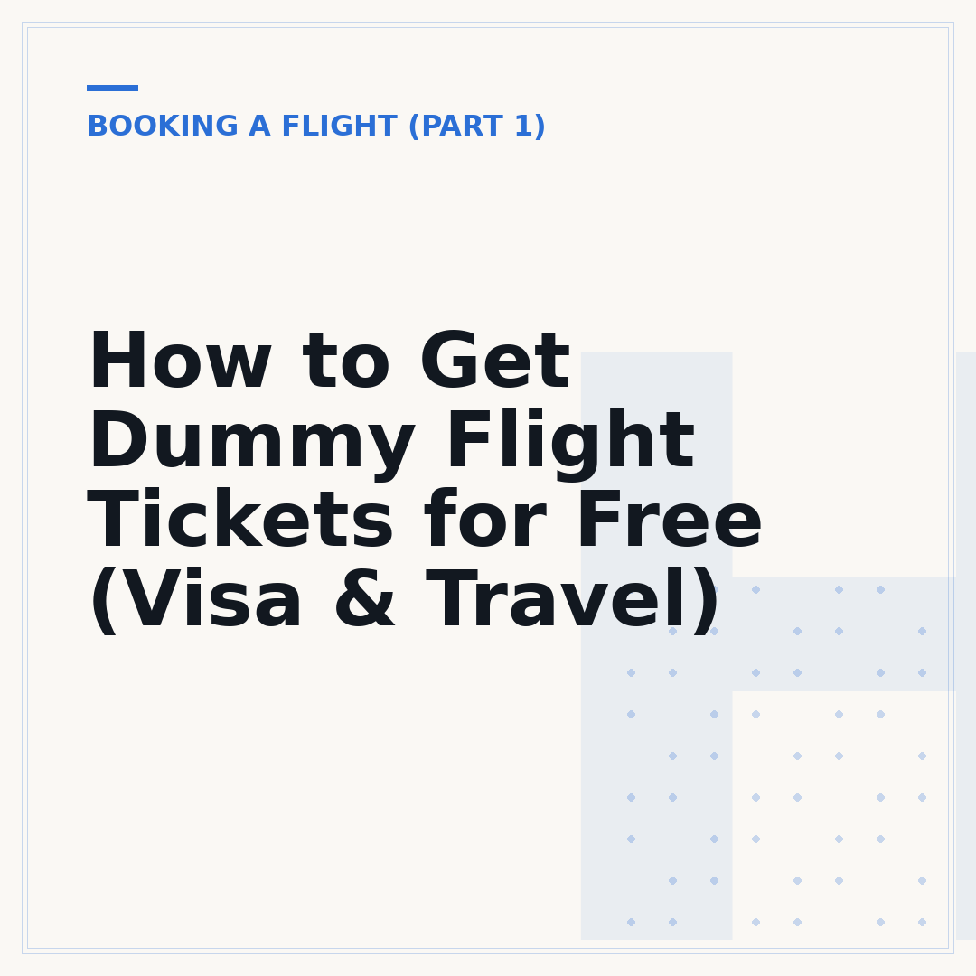 How to Get Dummy Flight Tickets for Free (Visa & Travel)