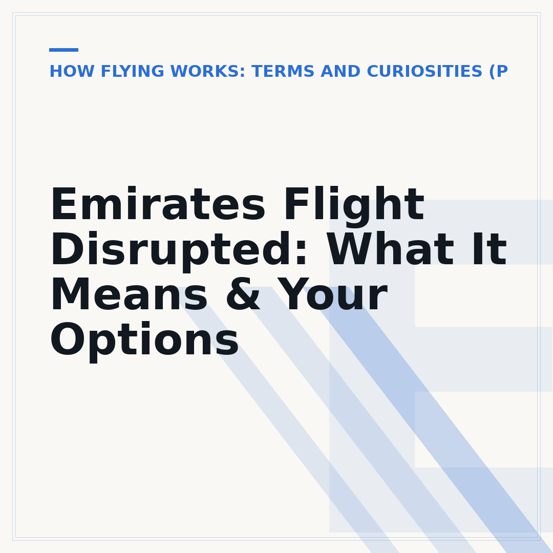 Emirates Flight Disrupted: What It Means & Your Options