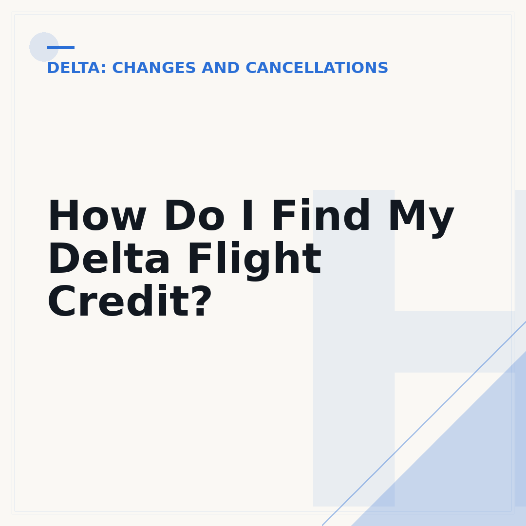 How Do I Find My Delta Flight Credit?