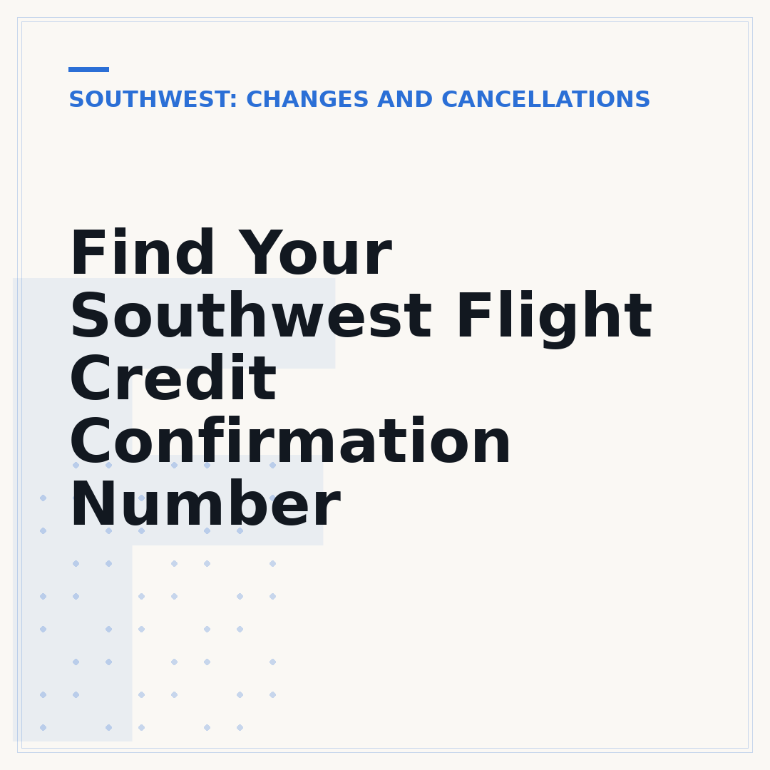 Find Your Southwest Flight Credit Confirmation Number
