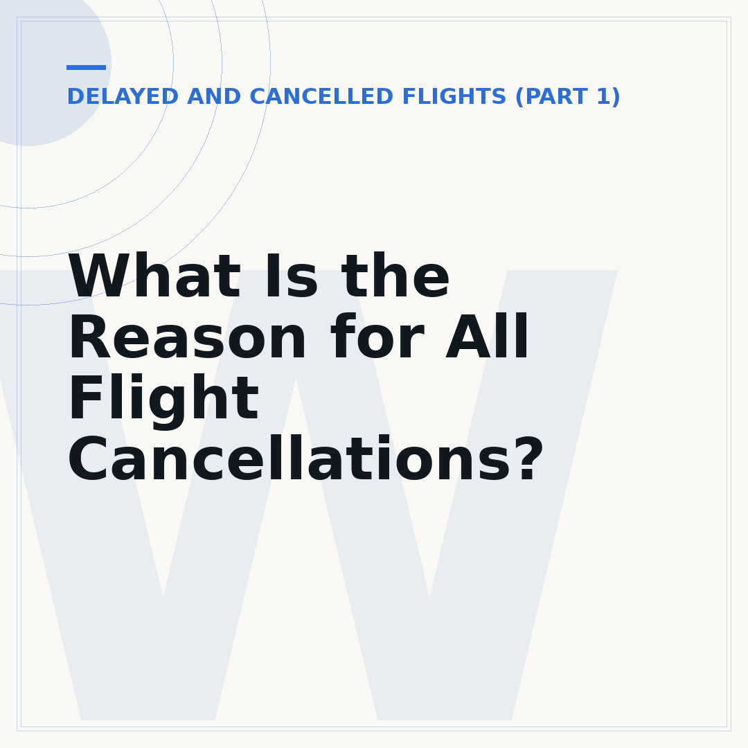 What Is the Reason for All Flight Cancellations?