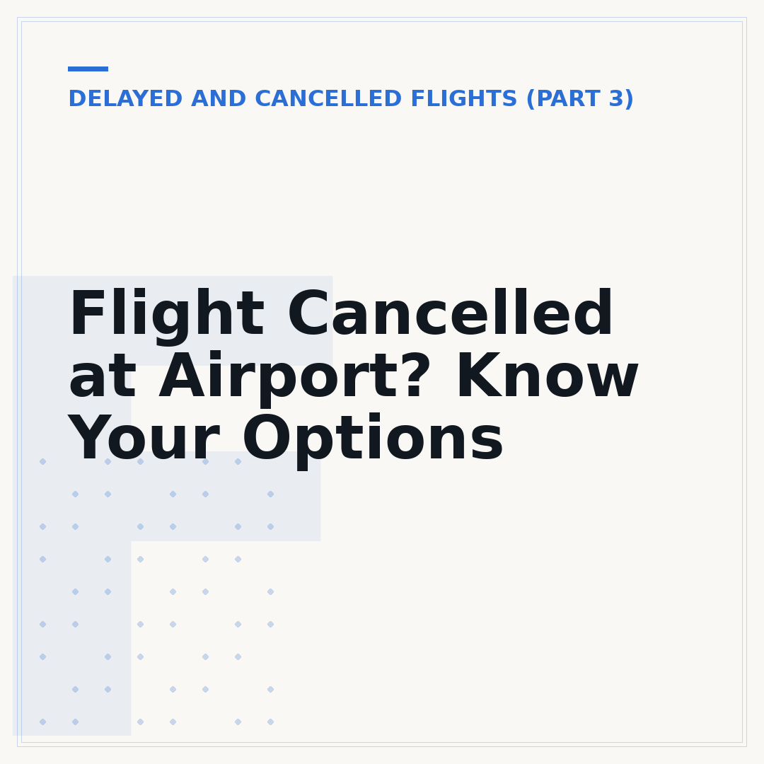 Flight Cancelled at Airport? Know Your Options