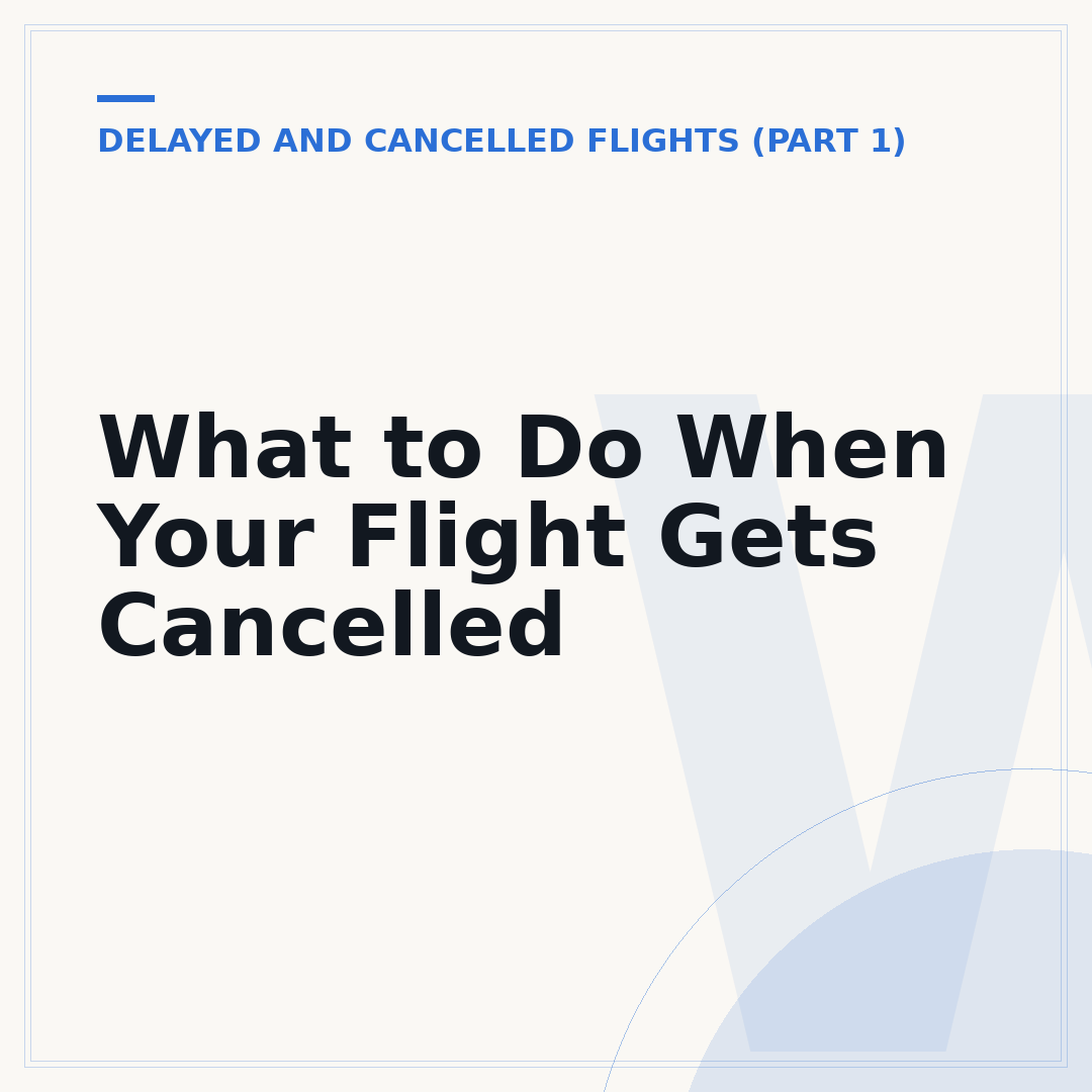 What to Do When Your Flight Gets Cancelled