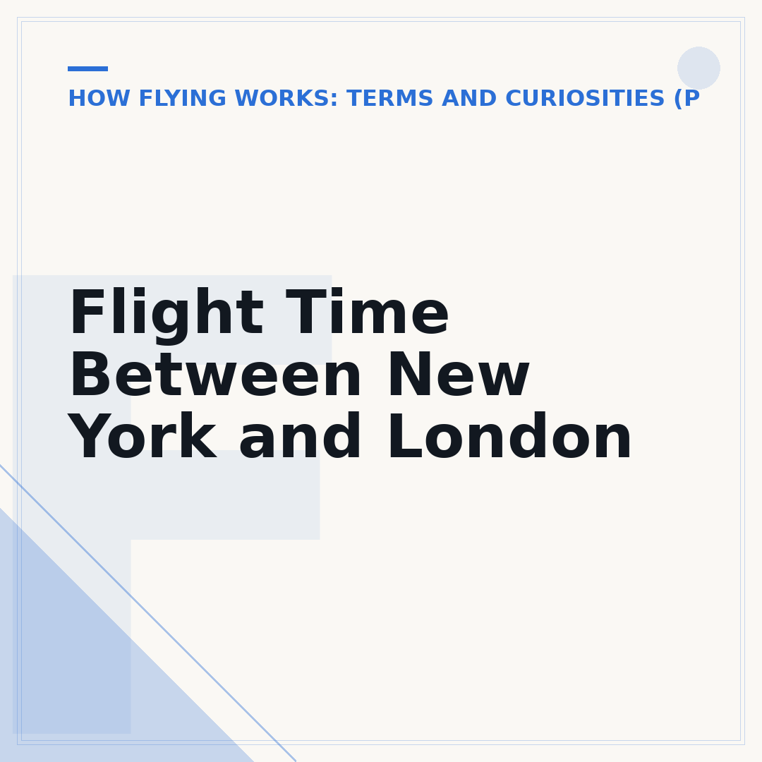 Flight Time Between New York and London