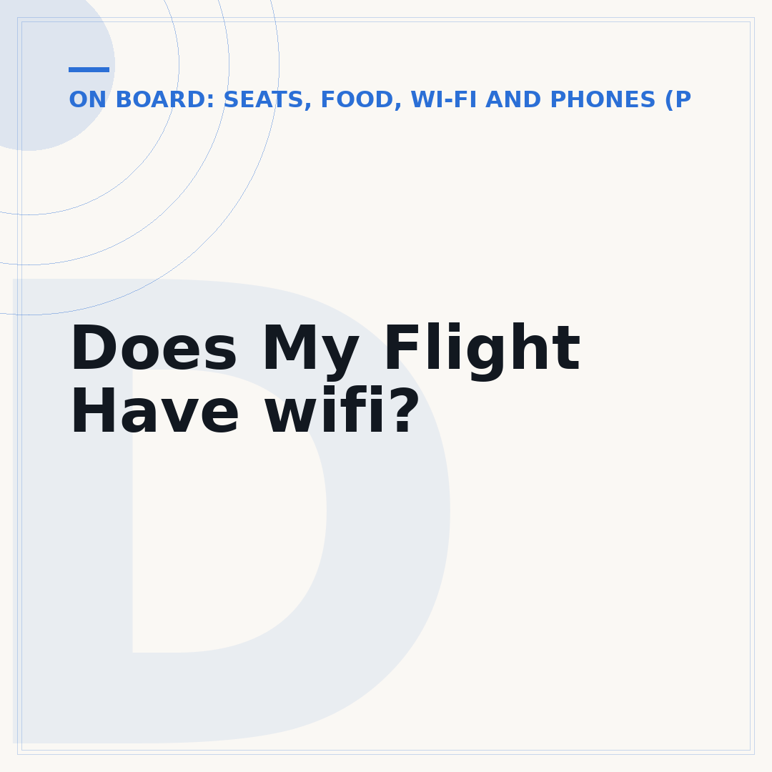 Does My Flight Have wifi?