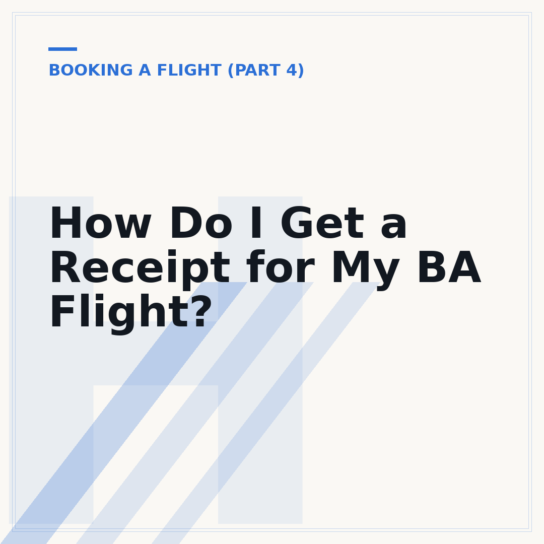 How Do I Get a Receipt for My BA Flight?