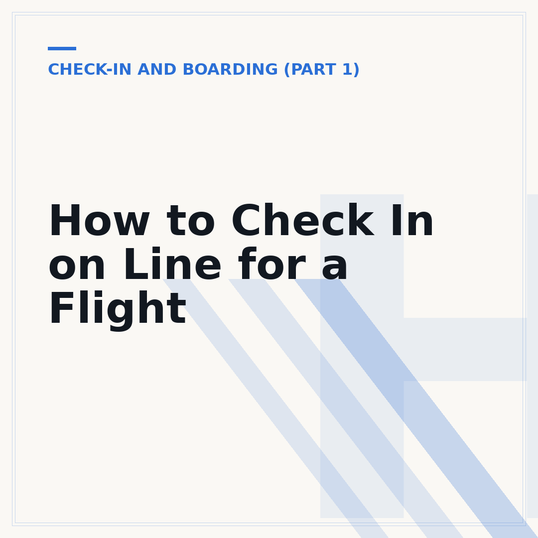 How to Check In on Line for a Flight