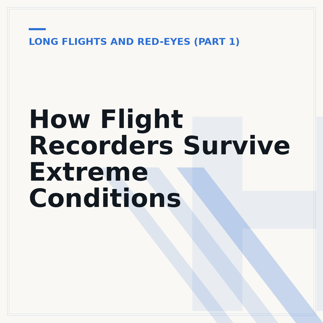 How Flight Recorders Survive Extreme Conditions