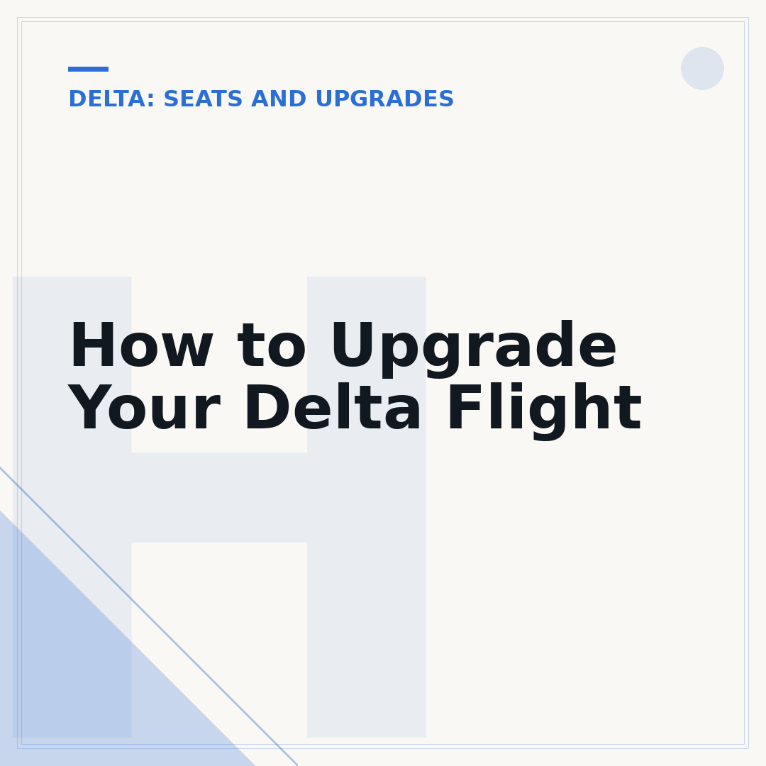 How to Upgrade Your Delta Flight