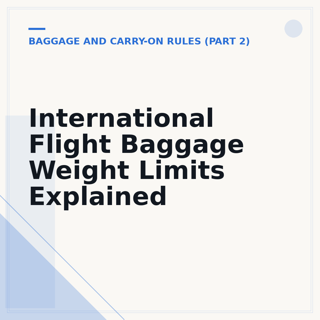 International Flight Baggage Weight Limits Explained