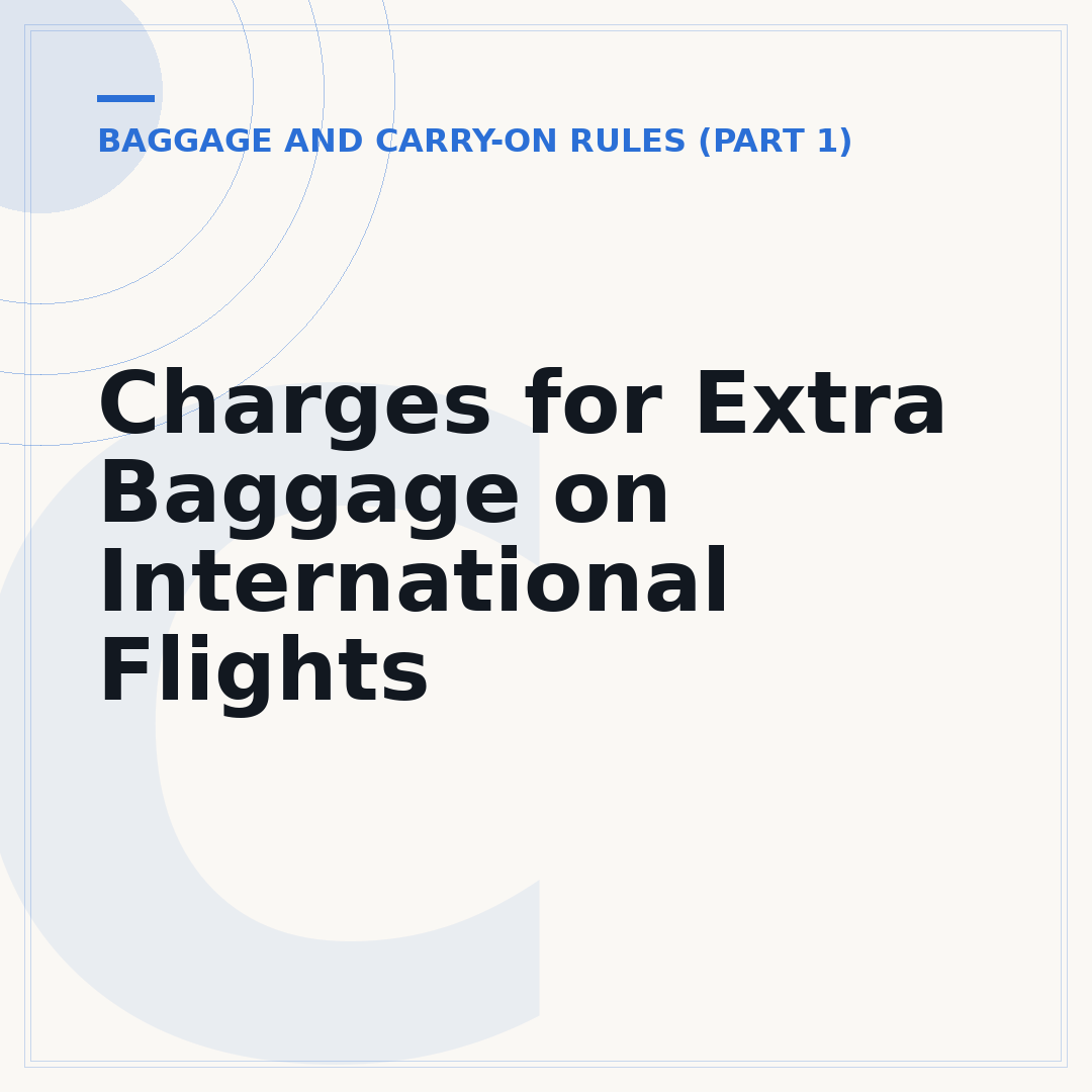 Charges for Extra Baggage on International Flights
