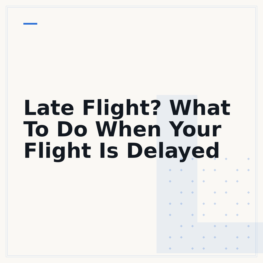 Late Flight? What To Do When Your Flight Is Delayed
