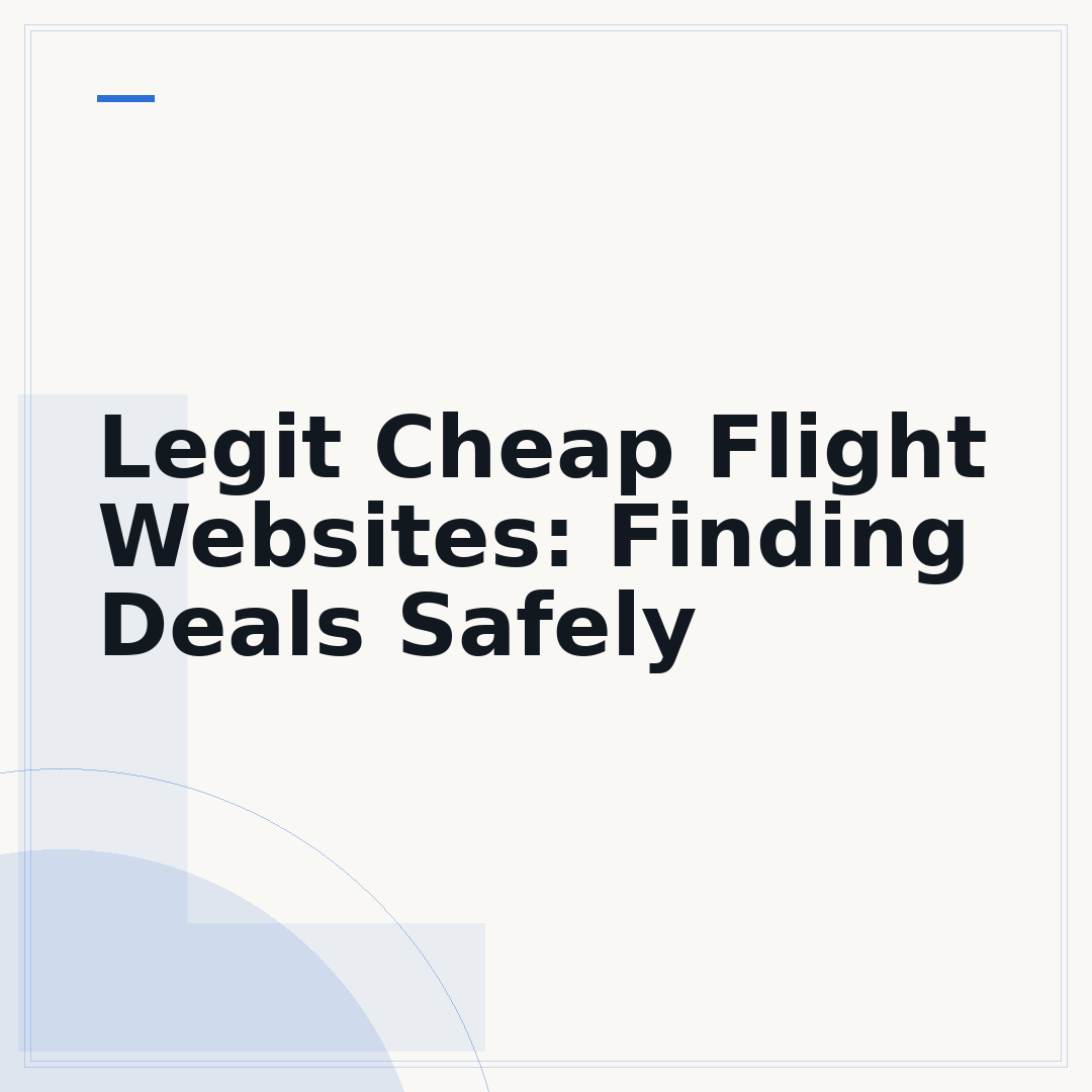 Legit Cheap Flight Websites: Finding Deals Safely