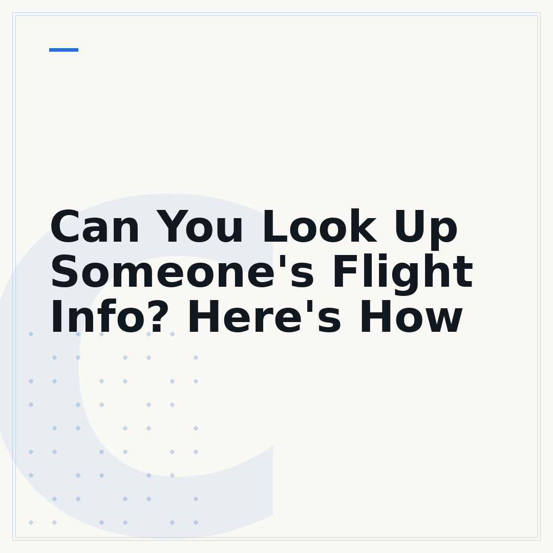Can You Look Up Someone's Flight Info? Here's How