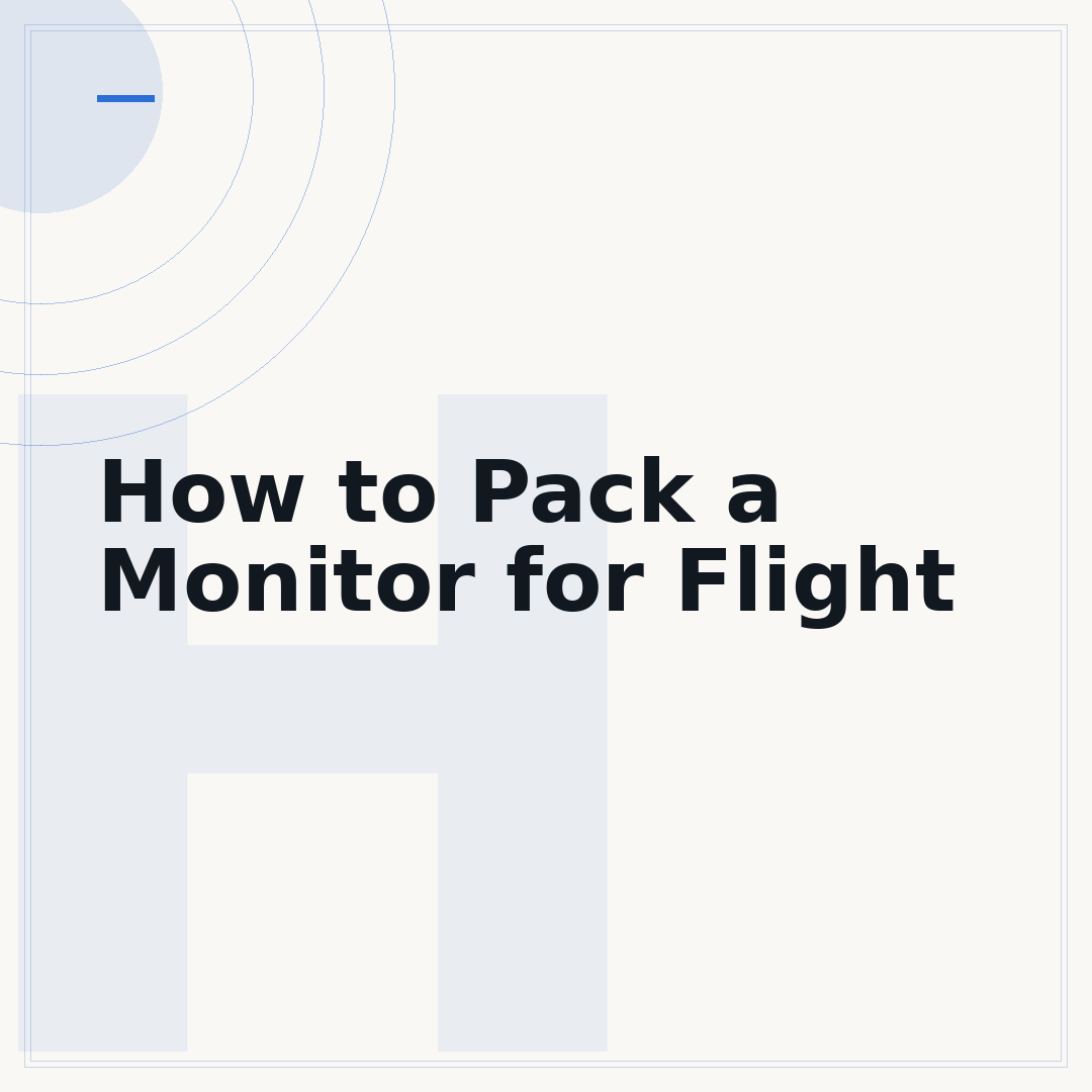 How to Pack a Monitor for Flight