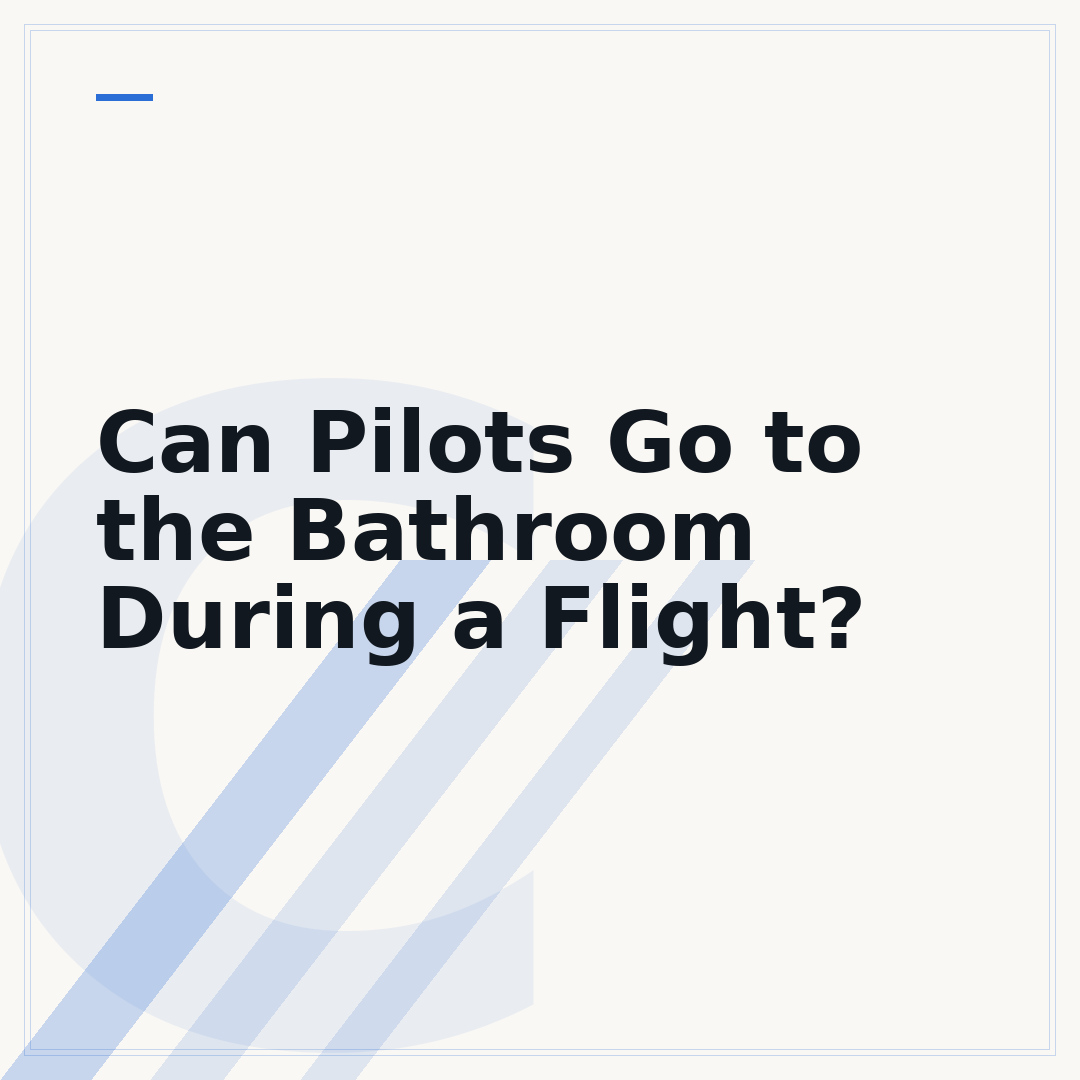 Can Pilots Go to the Bathroom During a Flight?