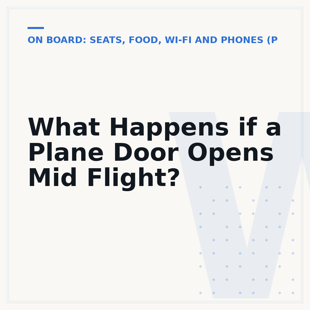 What Happens if a Plane Door Opens Mid Flight?