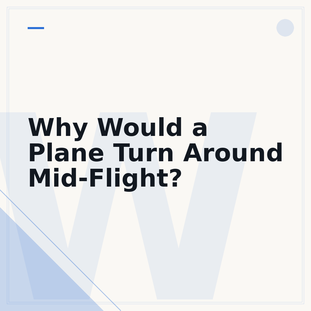 Why Would a Plane Turn Around Mid-Flight?