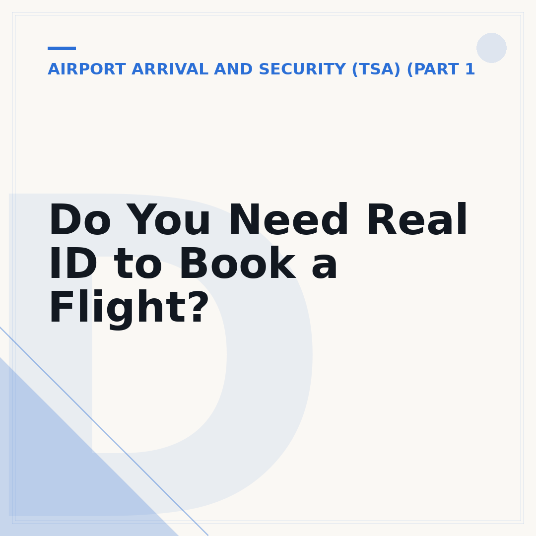 Do You Need Real ID to Book a Flight?