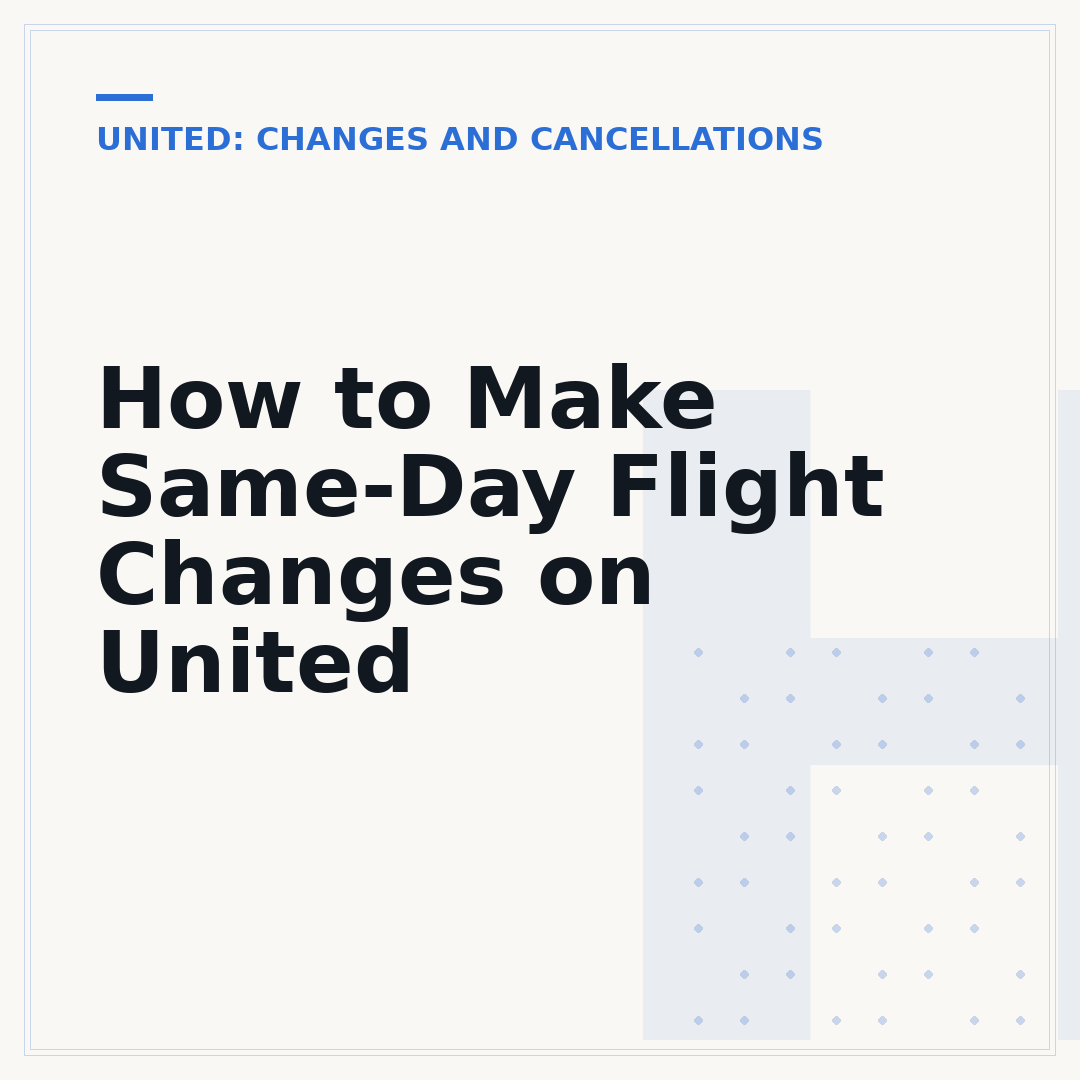 How to Make Same-Day Flight Changes on United