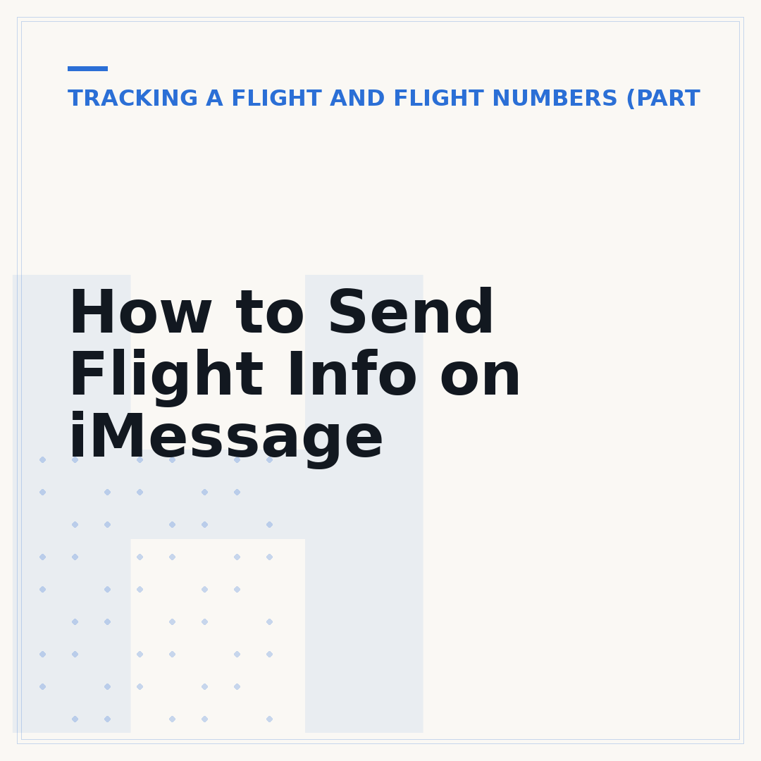 How to Send Flight Info on iMessage