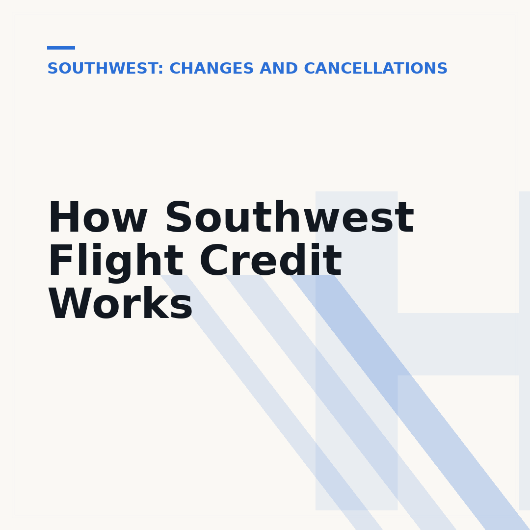 How Southwest Flight Credit Works