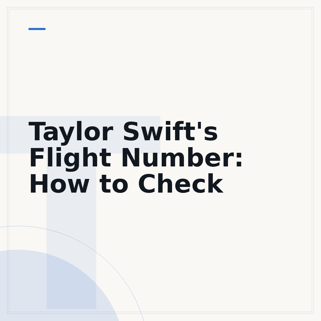 Taylor Swift's Flight Number: How to Check