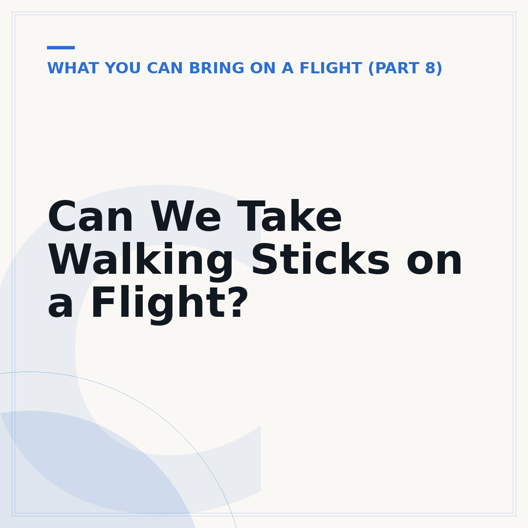Can We Take Walking Sticks on a Flight?