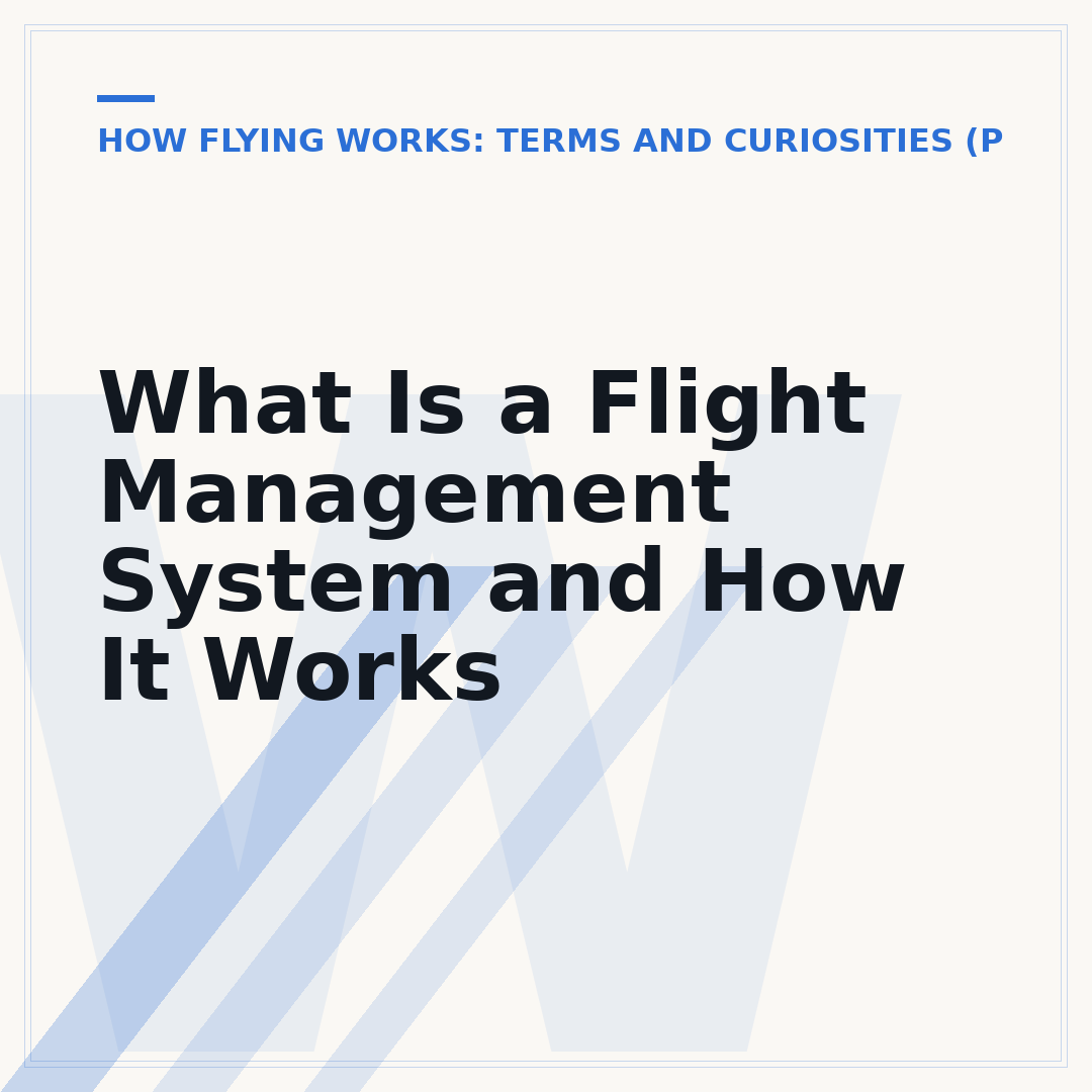 What Is a Flight Management System and How It Works